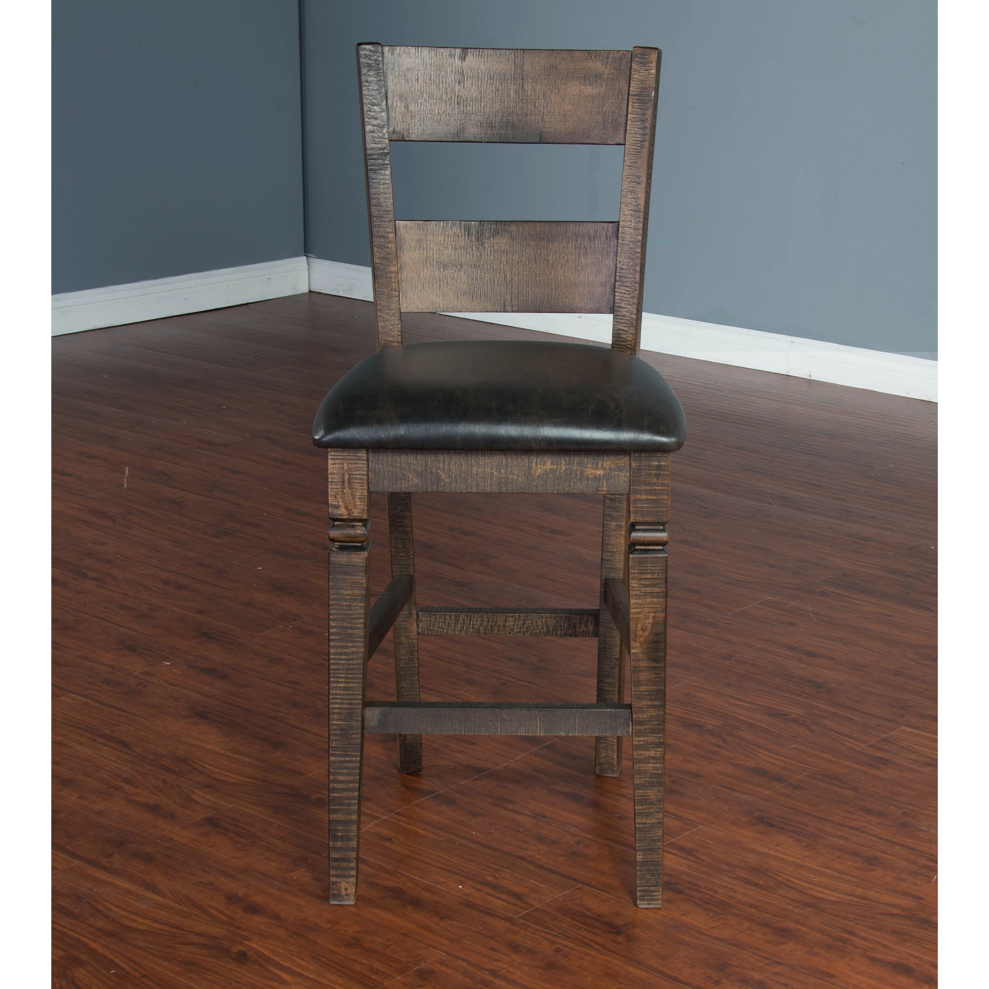 Sunny Designs Homestead 2 Ladderback Barstool With Cushion Seat